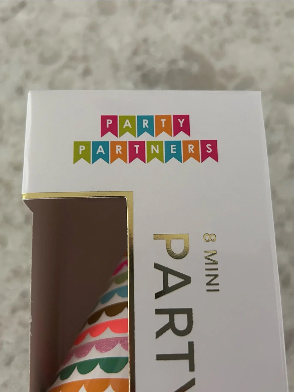 “New” Party Partners 8 Mini Party Hats - Multicolor Set